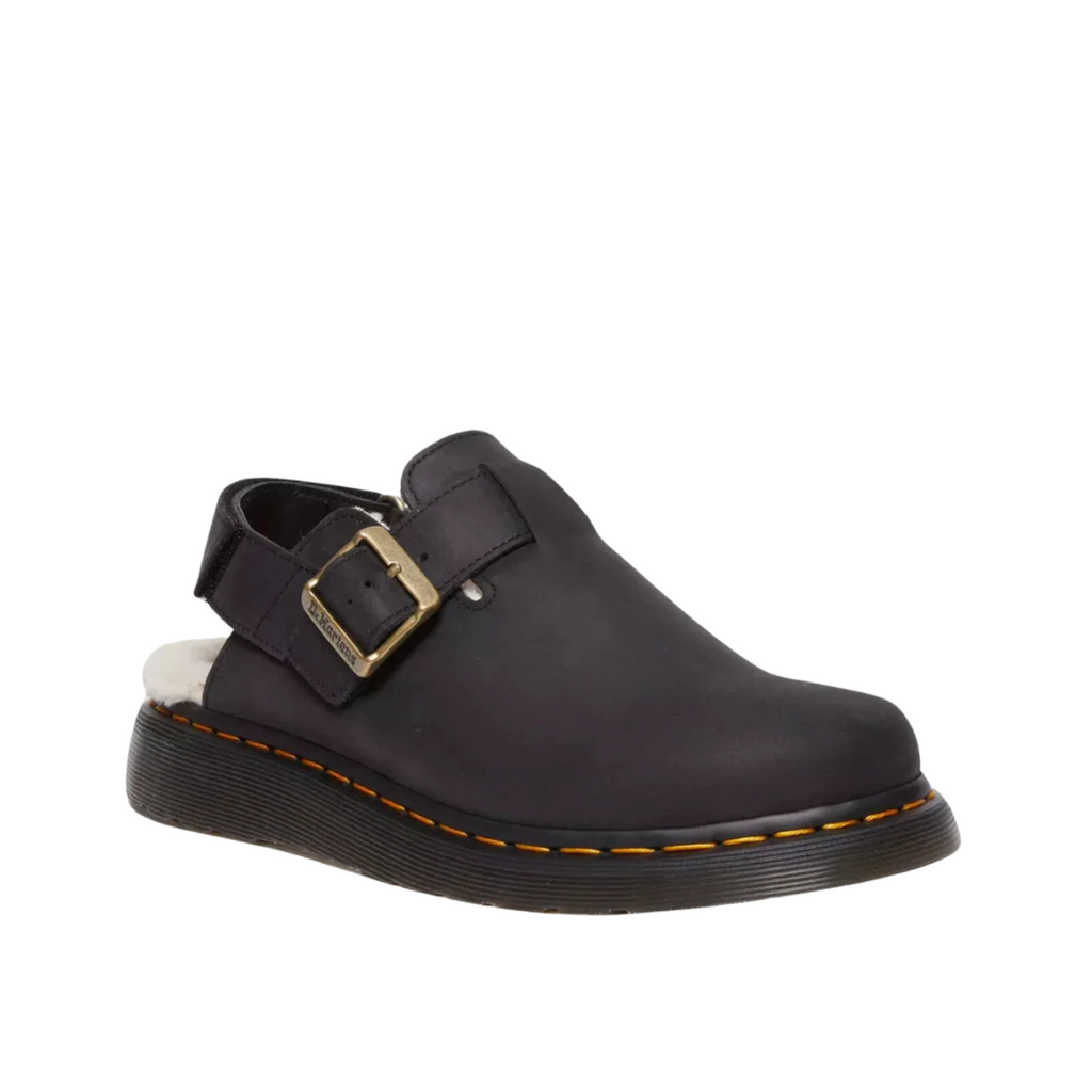 JORGE II FAUX FUR LINED MULES BLACK