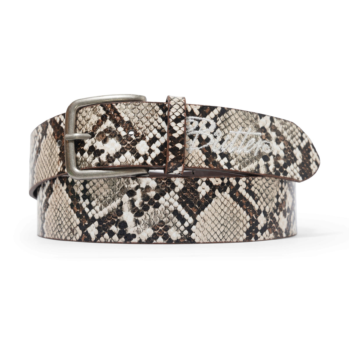 SNAKE SKIN BELT BROWN