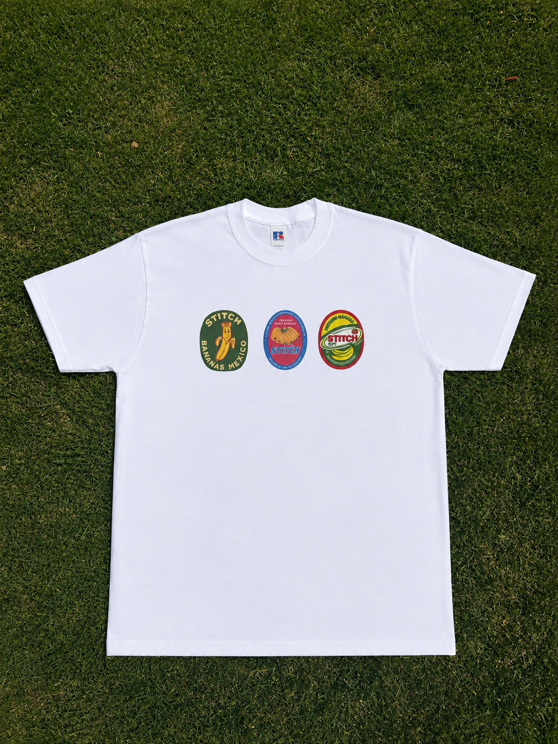 BANANA'S STICKERS TEE WHITE
