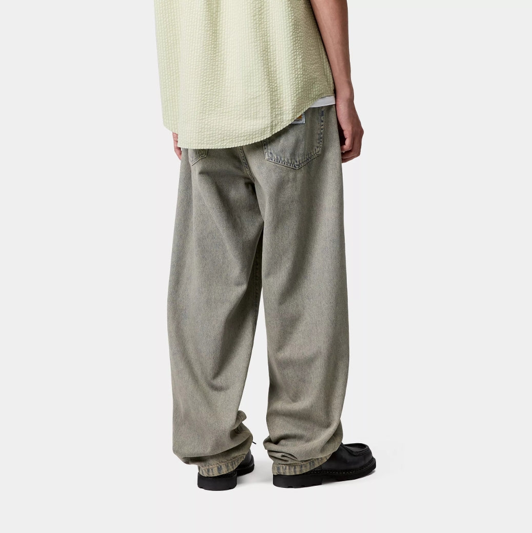 LANDON PANT BLUE/LEATHER GARMENT DYED