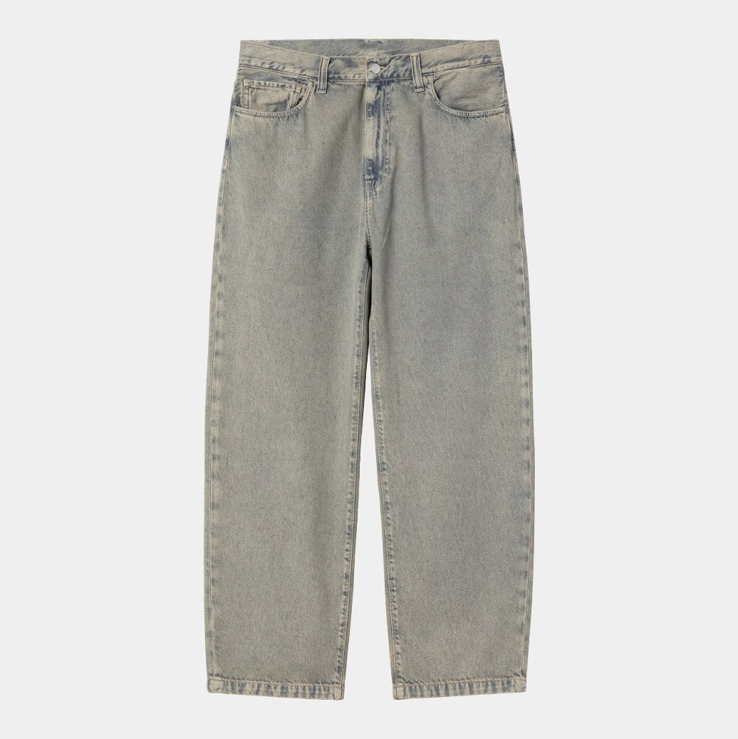 LANDON PANT BLUE/LEATHER GARMENT DYED