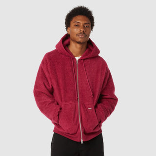 CORSO HEAVYWEIGHT FULL-ZIP HOODIE BERRY