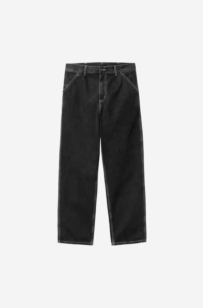 SIMPLE PANT BLACK STONE WASHED