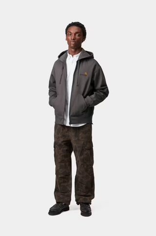 HOODED AMERICAN SCRIPT JACKET PORPHYRY