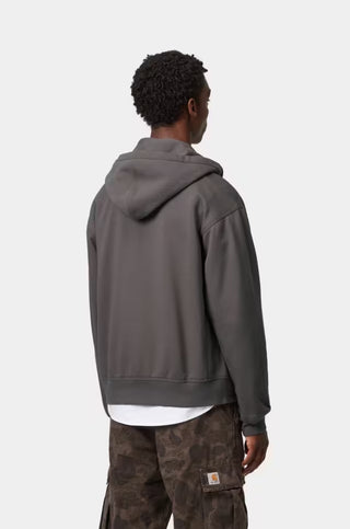 HOODED AMERICAN SCRIPT JACKET PORPHYRY