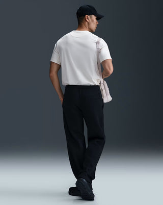 M' OPEN HEM FLEECE TROUSERS BLACK