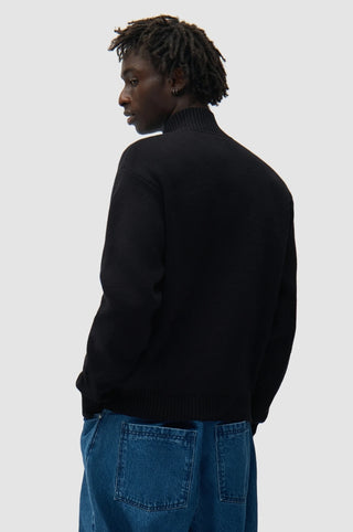 DIELS COLLAR CARDIGAN BLACK