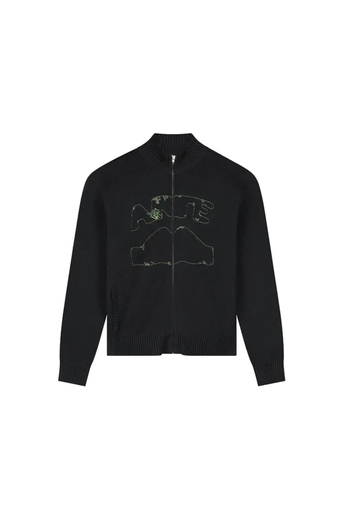 DIELS COLLAR CARDIGAN BLACK