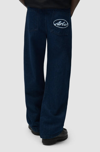 CIRCLE LOGO POCKET JEANS RAW DENIM