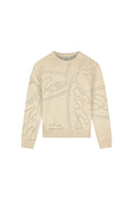 ALLOVER CIRCLE LOGO KNIT CREAM