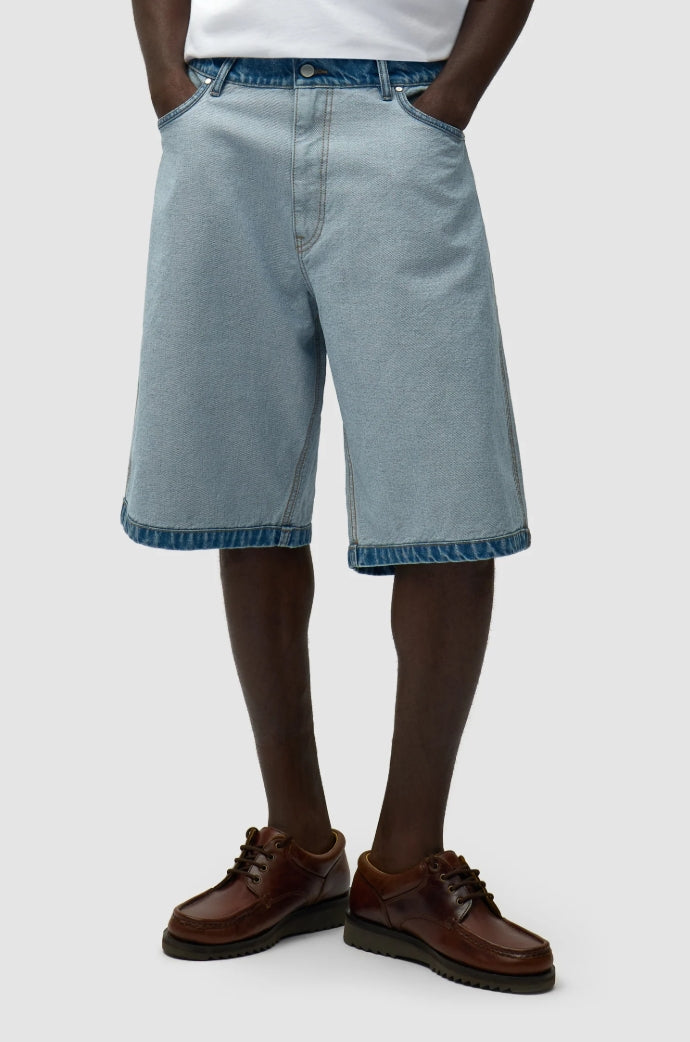 DENIM INSIDE/OUT SHORTS DENIM BLEACH