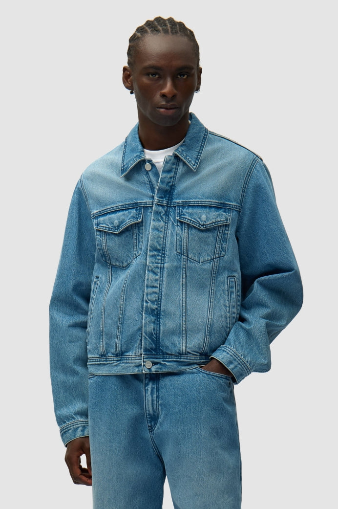 CIRCLE LOGO JEANS JACKET BLEACH