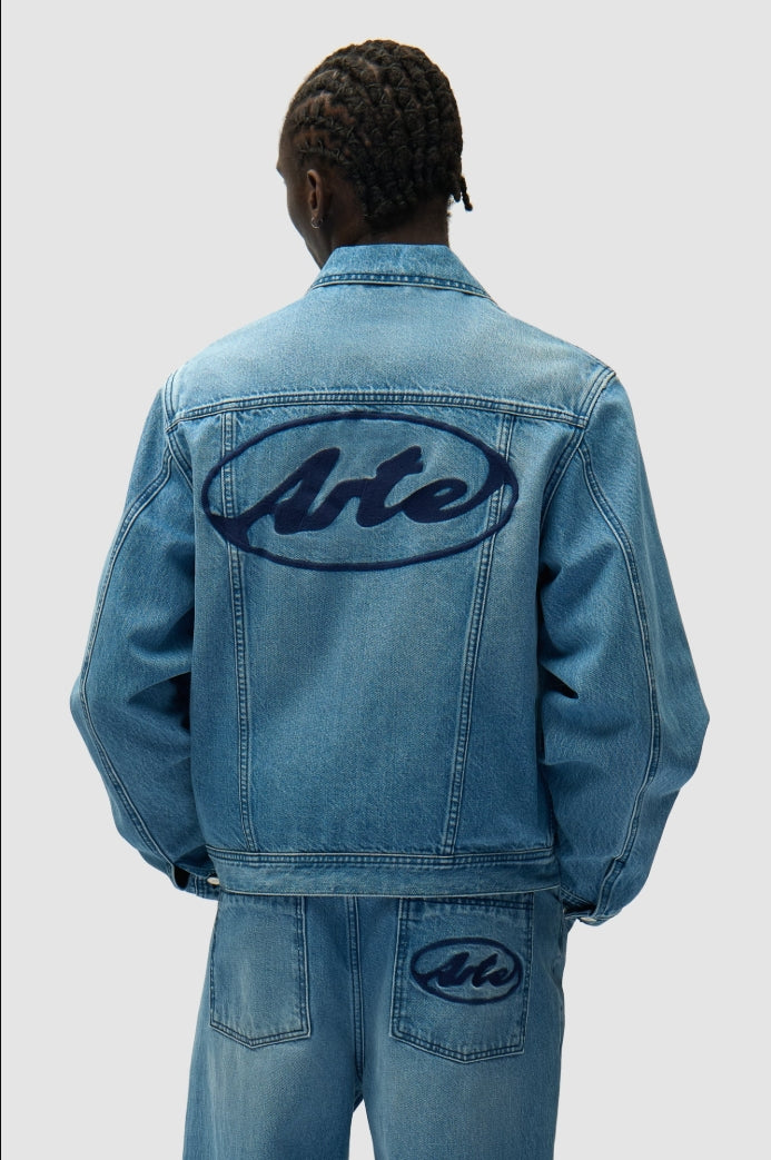 CIRCLE LOGO JEANS JACKET BLEACH