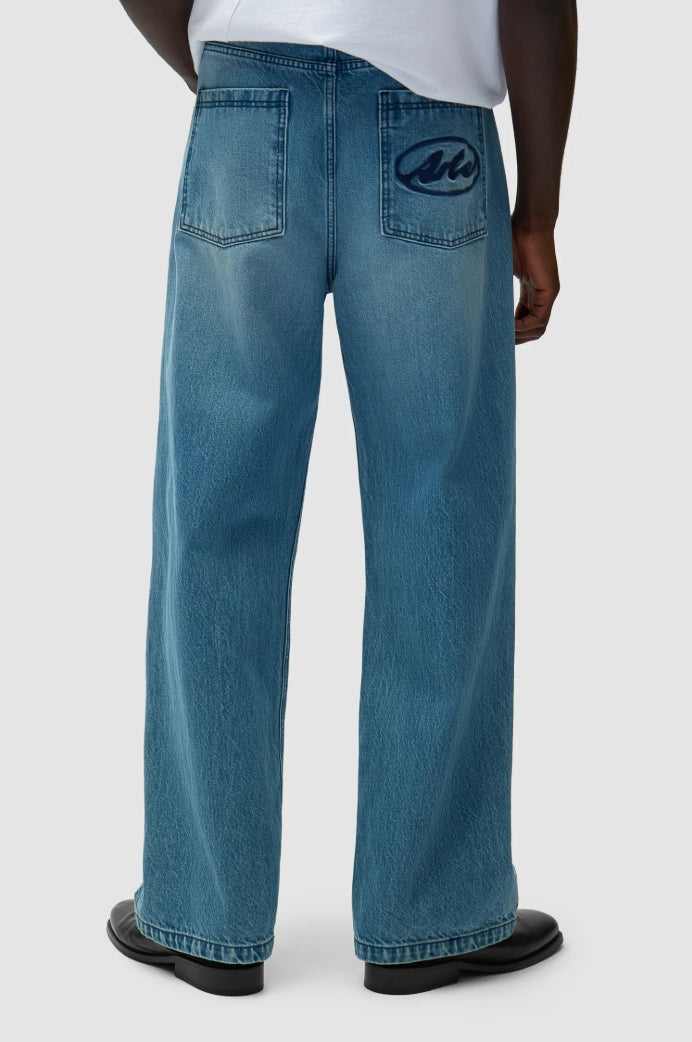 CIRCLE LOGO POCKET JEANS DENIM BLEACH
