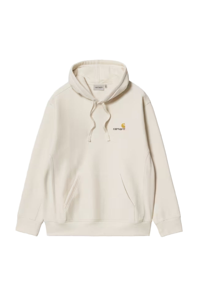 HOODED AMERICAN SCRIPT SWEAT NATURAL