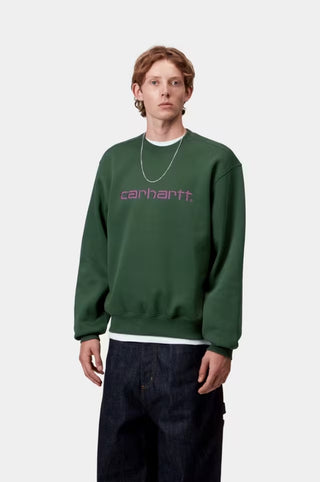 CARHARTT SWEAT SYCAMORE TREE/PHLOX