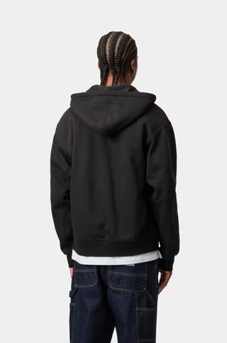 HOODED AMERICAN SCRIPT JACKET BLACK