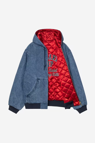 50 YEARS ANNIVERSARY OG ACTIVE JACKET DENIM BLUE/USA RED STONE BLEACHED