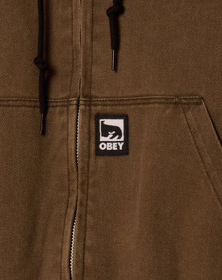 GLEN ZIP UP JACKET WREN FADED WASH