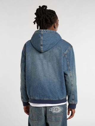 HILHAM HOODED JACKET KHAKI TINTED BLUE