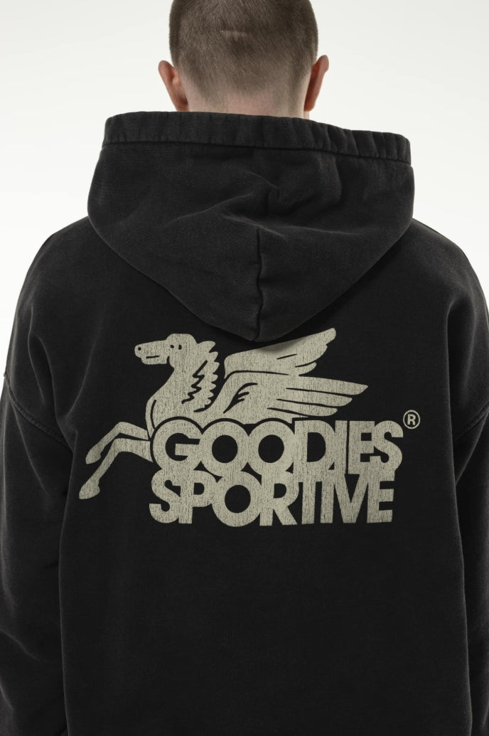 VINTAGE PEGASUS HOODIE BLACK
