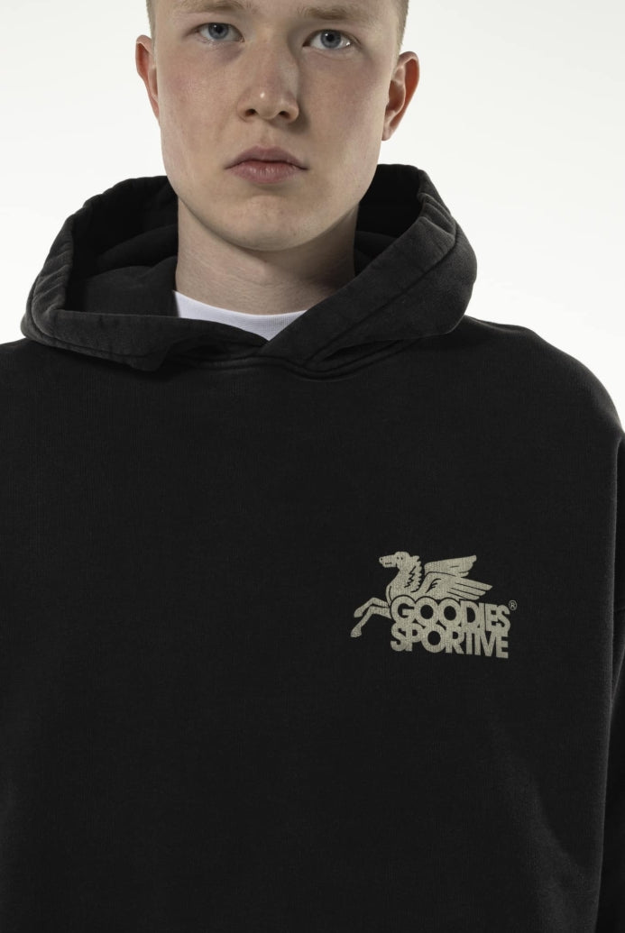 VINTAGE PEGASUS HOODIE BLACK