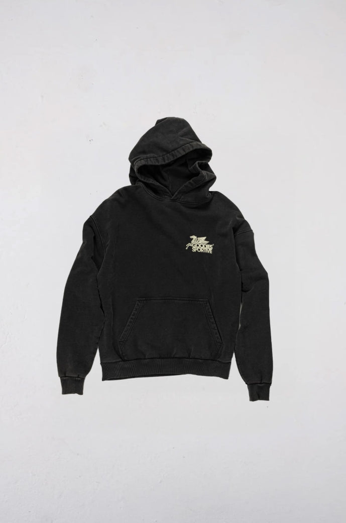 VINTAGE PEGASUS HOODIE BLACK