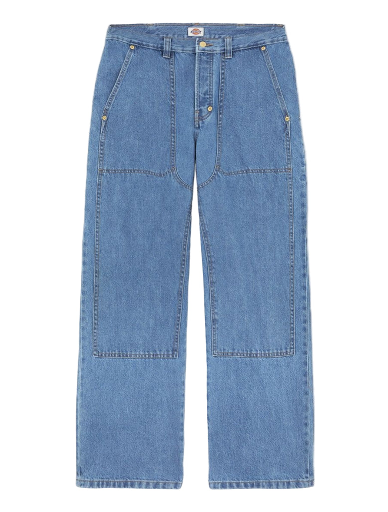 TRUCKER DOUBLE KNEE RELAXED JEANS BLUE