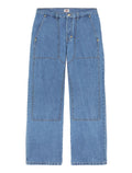TRUCKER DOUBLE KNEE RELAXED JEANS BLUE