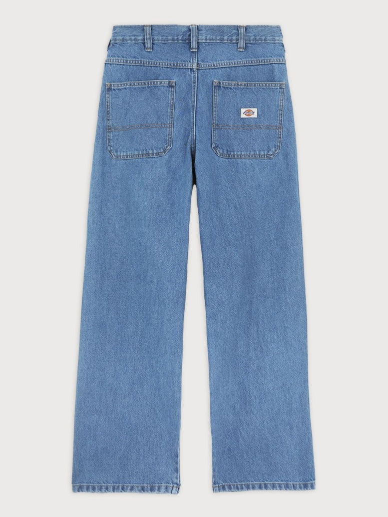TRUCKER DOUBLE KNEE RELAXED JEANS BLUE