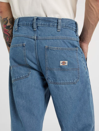 TRUCKER DOUBLE KNEE RELAXED JEANS BLUE