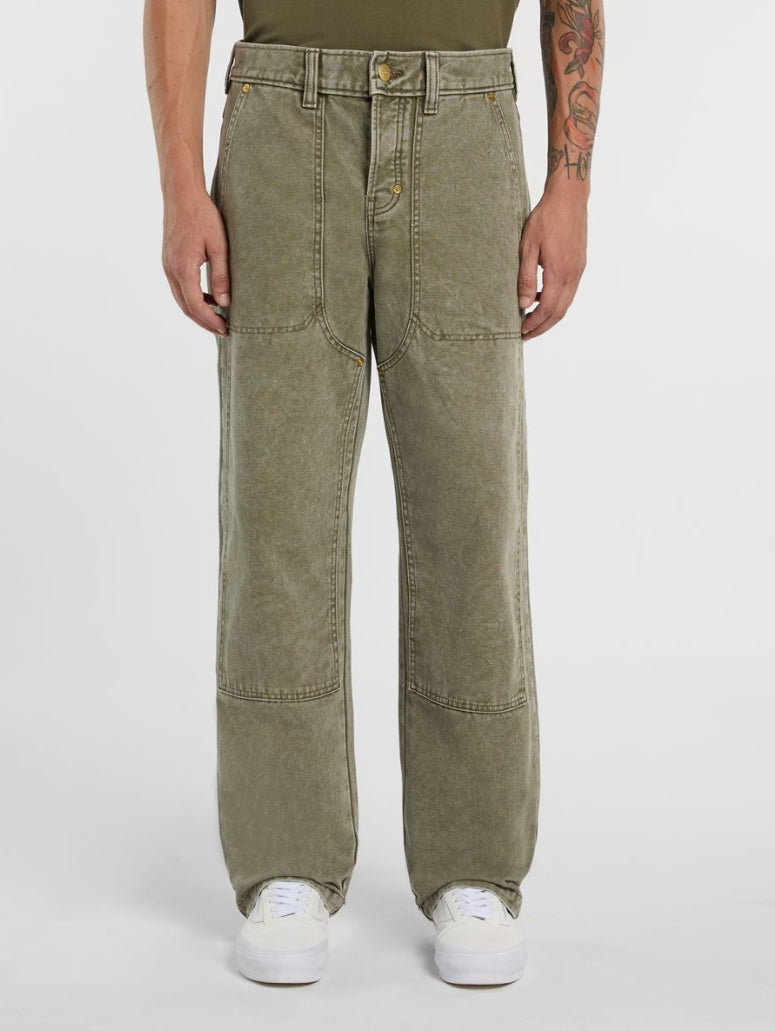 TRUCKER LOOSE DOUBLE KNEE PANT MILITARY GREEN