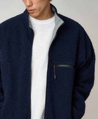 REVERSIBLE SHERPA JACKET NAVY/GREY