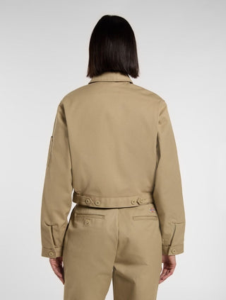 LINED EISENHOWER CROPPED JACKET KHAKI