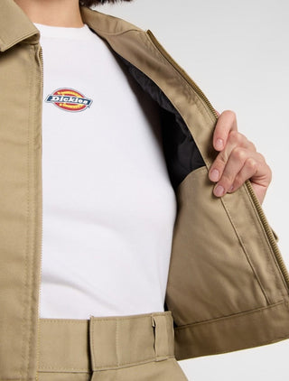 LINED EISENHOWER CROPPED JACKET KHAKI