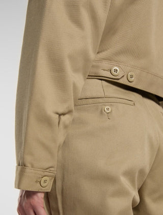 LINED EISENHOWER CROPPED JACKET KHAKI