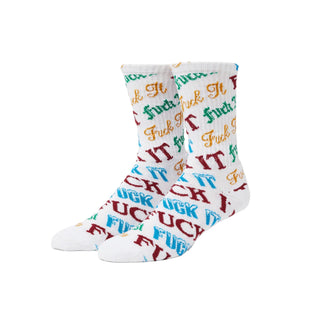 WINTERTIME FUCK IT SOCKS WHITE