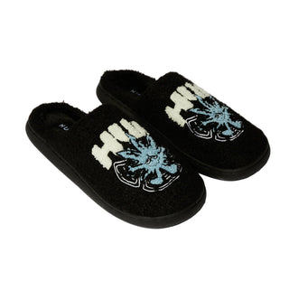 SNOW ANGEL FUZZY SLIPPER BLACK