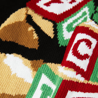 GIFT BEAR INTARSIA SWEATER BLACK
