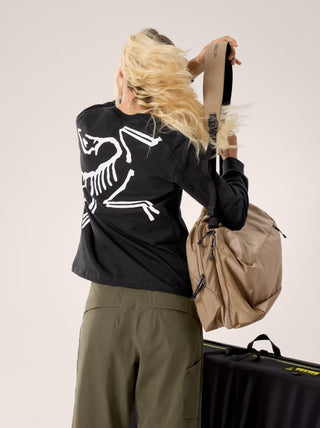 W KRAGG COTTON BIRD CREWNECK BLACK/WHITE