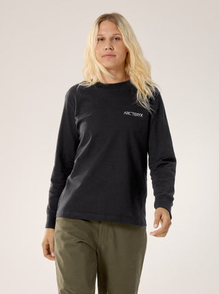 W KRAGG COTTON BIRD CREWNECK BLACK/WHITE