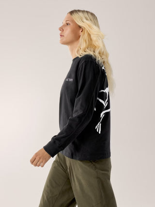 W KRAGG COTTON BIRD CREWNECK BLACK/WHITE