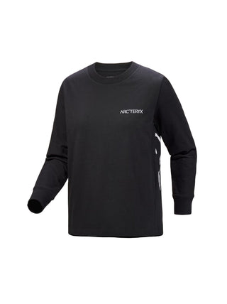 W KRAGG COTTON BIRD CREWNECK BLACK/WHITE