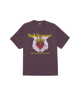 OBEY SOUNDSCAPES TEE PIGMENT PLUM PERFECT