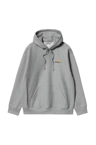 HOODED AMERICAN SCRIPT GREY HEATHER