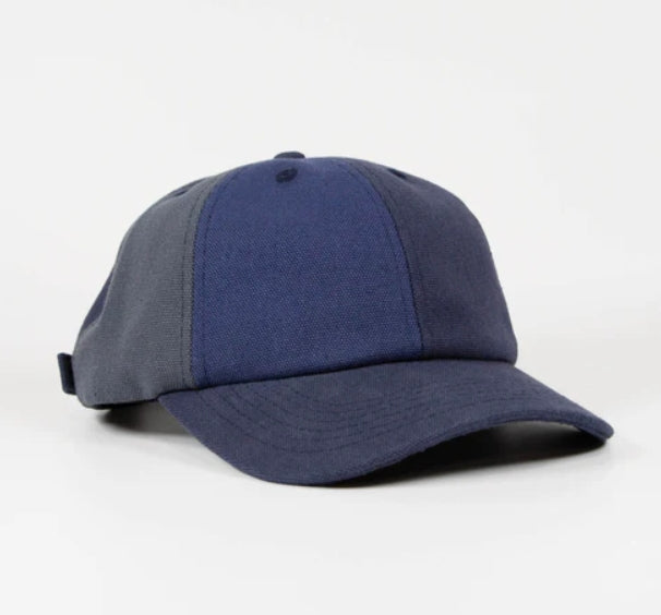 CANVAS PATCHWORK 6 PANEL CAP WASHED NAVY
