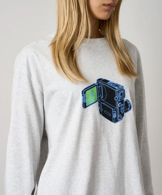 CAMCORDER L/S TEE HEATHER ASH