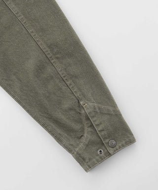 JAPANESE SLUB DENIM JACKET DARK SAGE