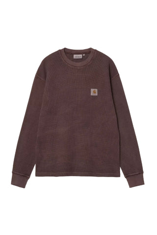 L/S VISTA WAFFLE PALISANDER/GARMENT DYED