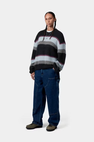 W'MERLIN SWEATER SUNDLING STRIPE/CITADEL